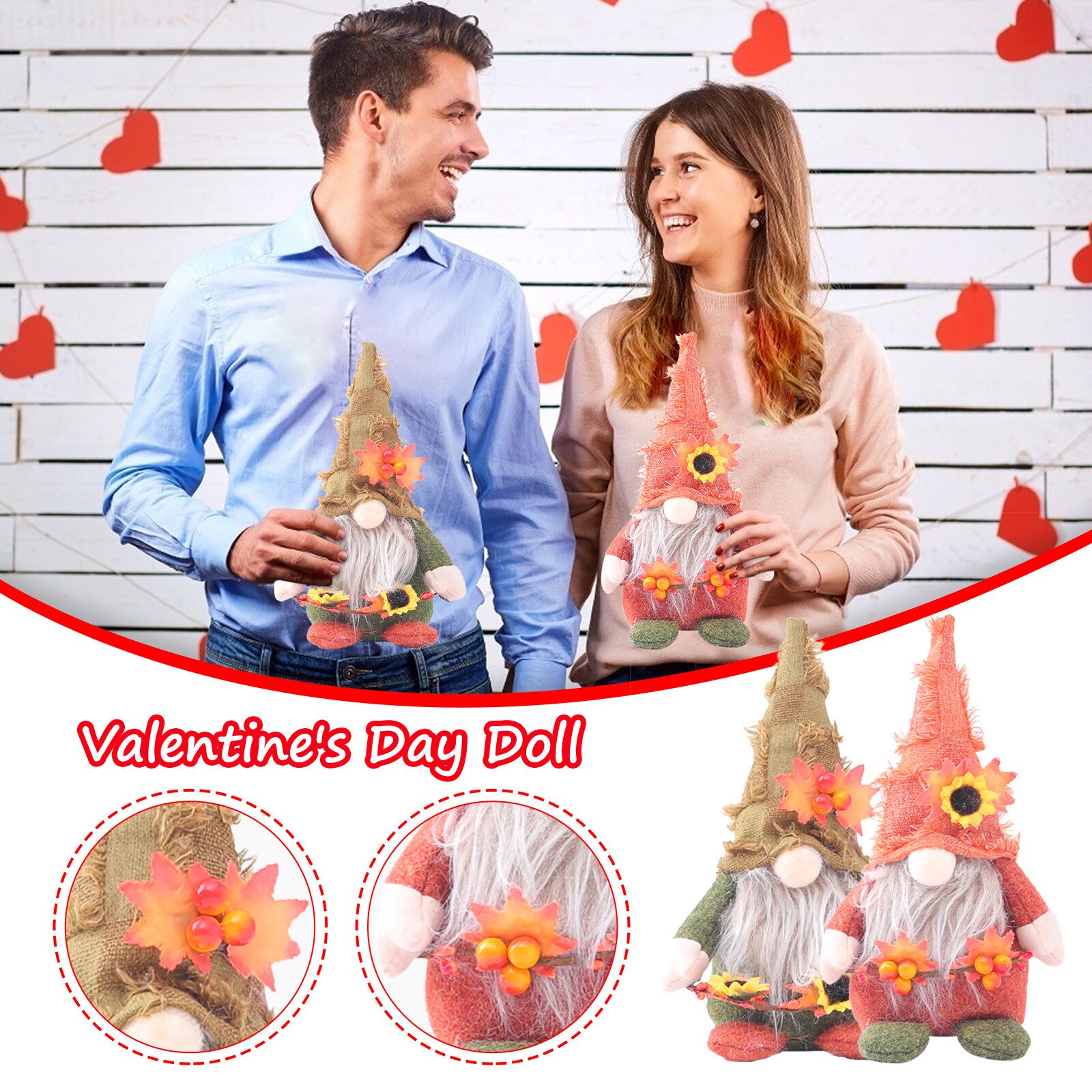 Valentine's Day Decorations Bedroom Living Room Desktop Decoration Standing PostSupport and