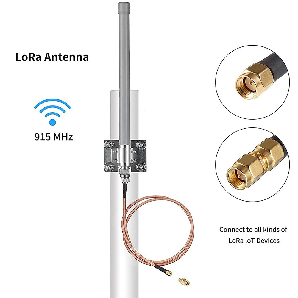 8dBi Helium Hotspot Miner HNT LoRa 915MHz 868Mhz Antenna Outdoor Waterproof Fiberglass Antenna Aerial Kit 32cm 42cm 55cm