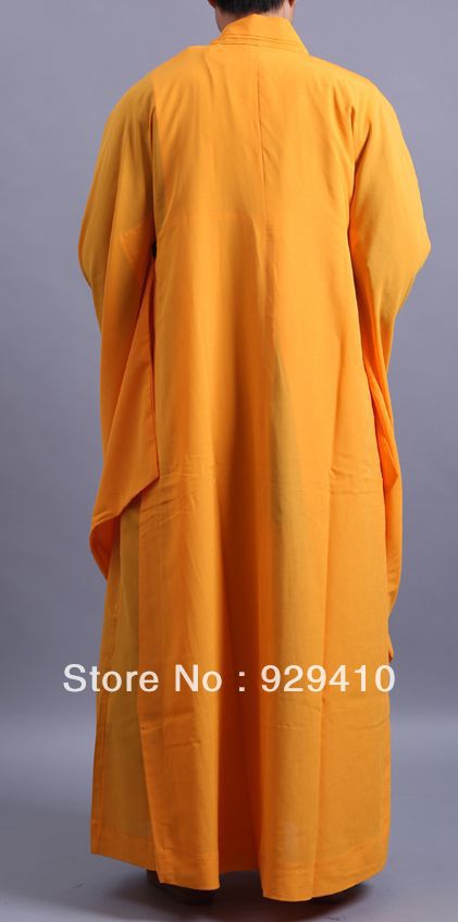 UNISEX marrón amarillo monjes budistas trajes ropa el budismo Abad bata zen pone meditación artes marciales uniformes Haiqing