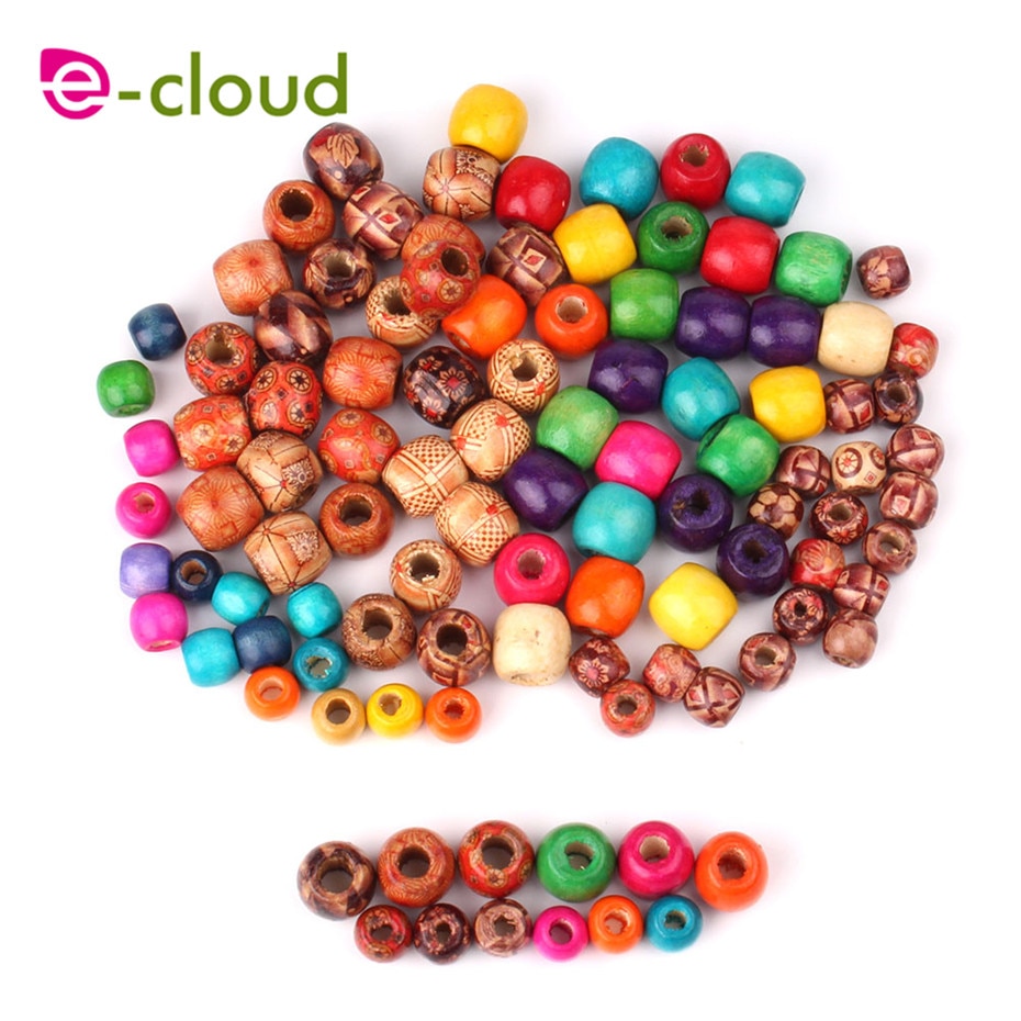 100 Stks Dreadlock Kraal Houten Haar Kralen Vlechten Grote Gat Dreadlock Kraal Ring Buizen Voor Vlechten Haarverlenging Accessoires