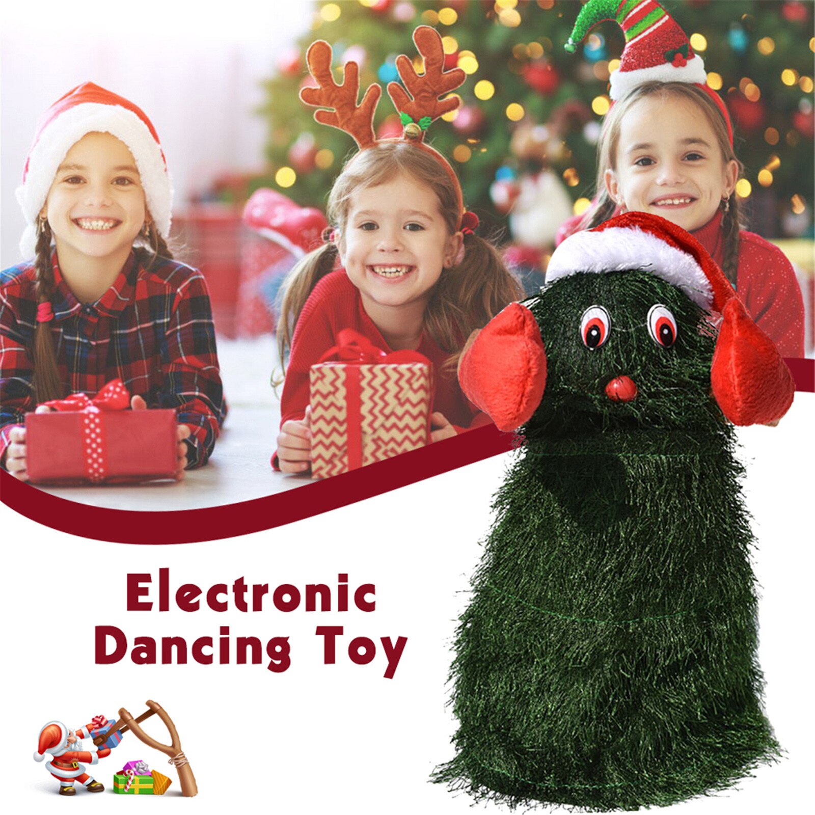 Elektrische Dansen Muziek Kerstman Pop Kerst Kerstman Pop Elektrische Zingen Dansen Speelgoed Jaar Cadeau Decoratie Pop