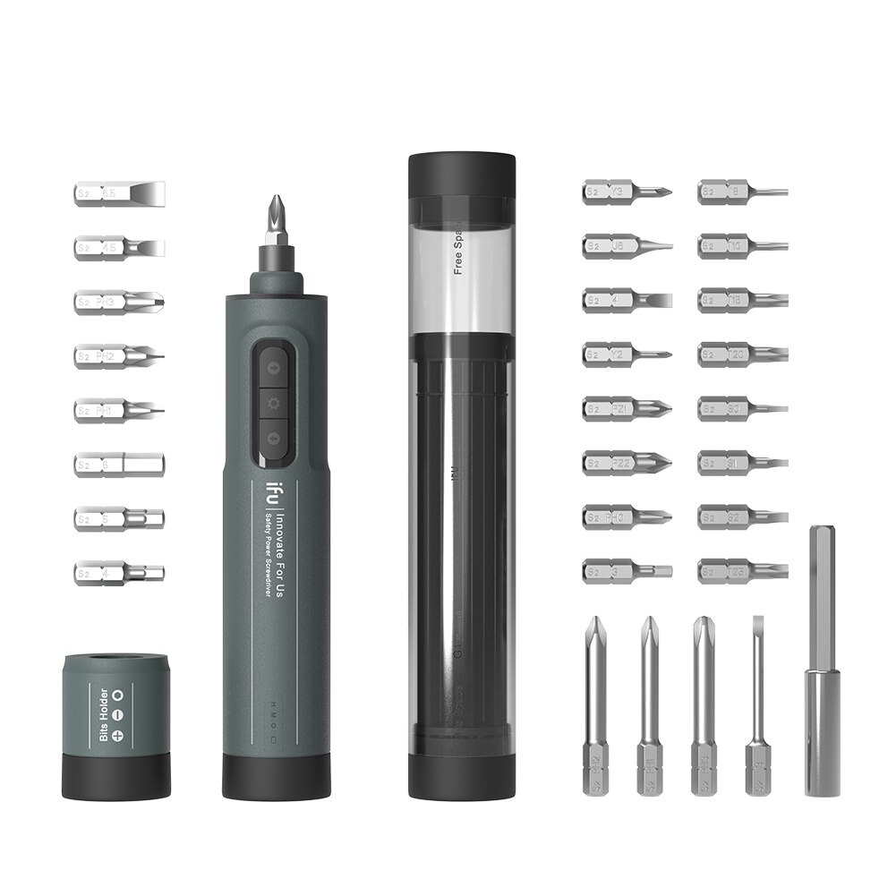 Portable DIY Screwdriver Small Devices Repair Tools Cordless Bits Power Drill Repair Kit Rechargeable with LED Tools: B