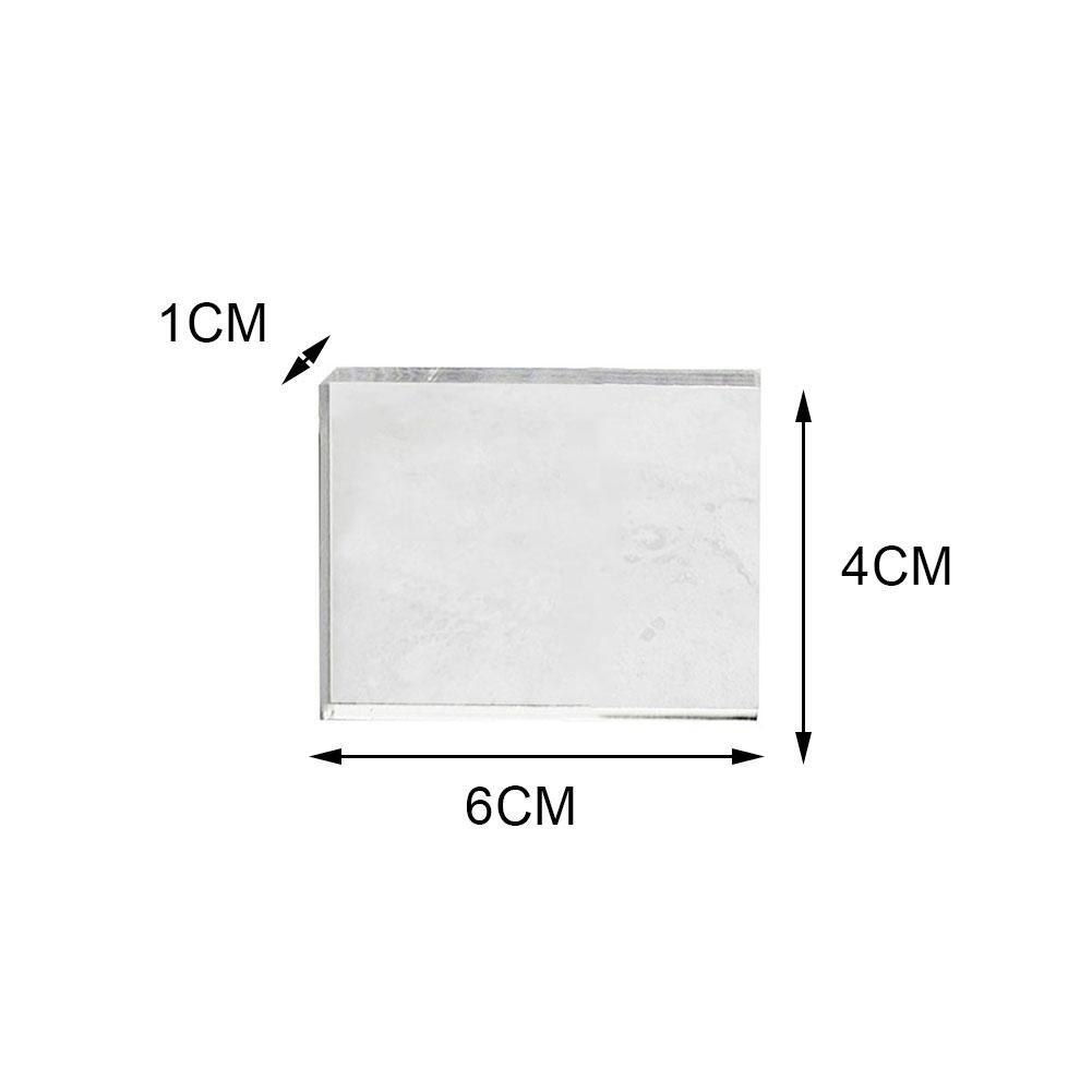 Acrylic Stamp Back Panel Lightweight Transparent Rectangular Stamp Block Color Shape Process Tools Scrapbooking DIY U3U1
