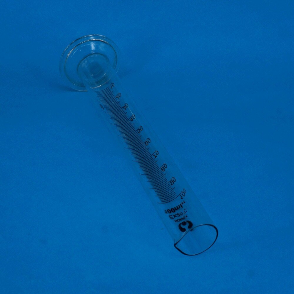 Cilindro de vidrio de Laboratorio , cilindro de medición de caño, herramienta de medida de Química, 100ml