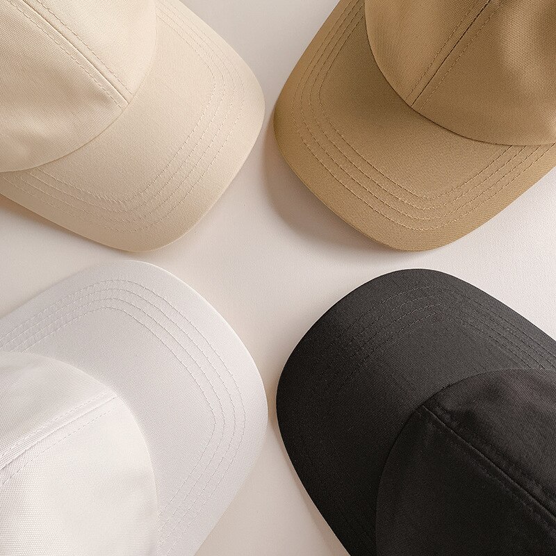 Vrouwen Hoeden Eenvoudige Baseball Cap Katoen Gemengd Pure Kleur Casual Mode Hoed 4 Kleuren Beschikbaar