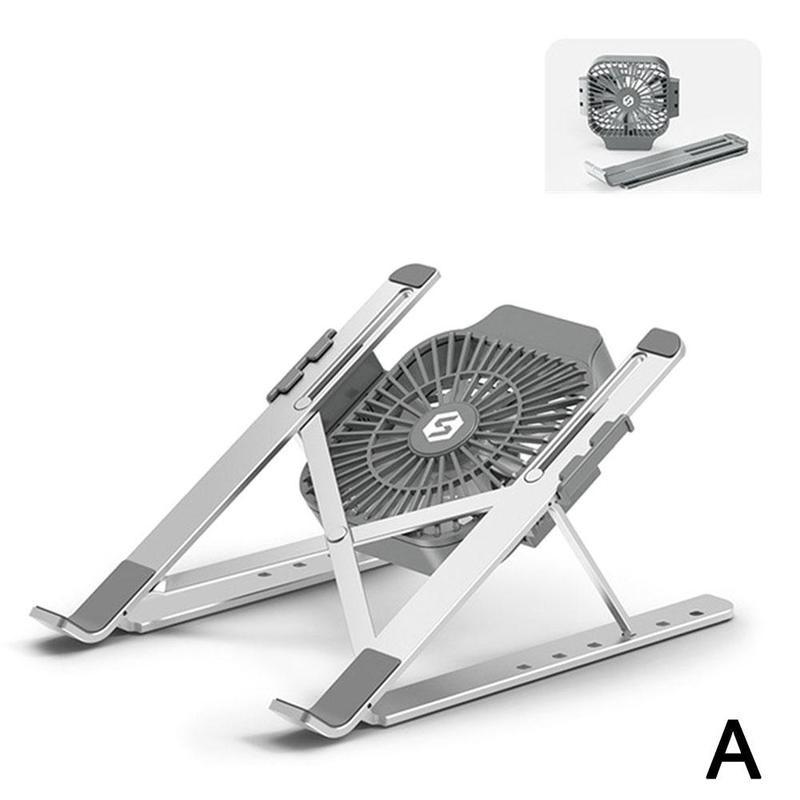 Sammenleggbar bærbar nettbrettstativ med kjølevifte varme macbook kjøligere luftavledning hp pro bærbar holder til stasjonær stativ  e0 w 9: En