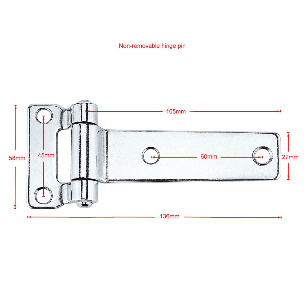 2pcs Heavy Duty Stainless Steel Trailer Truck RV Door Rear Hinge