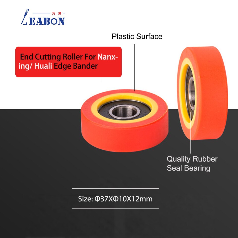 4 Pcs End Cutting Tracking Roller With Bearing For Automatic Edge Banding Machine Homag SCM Nanxing Brands: 37x10x12mm Orange