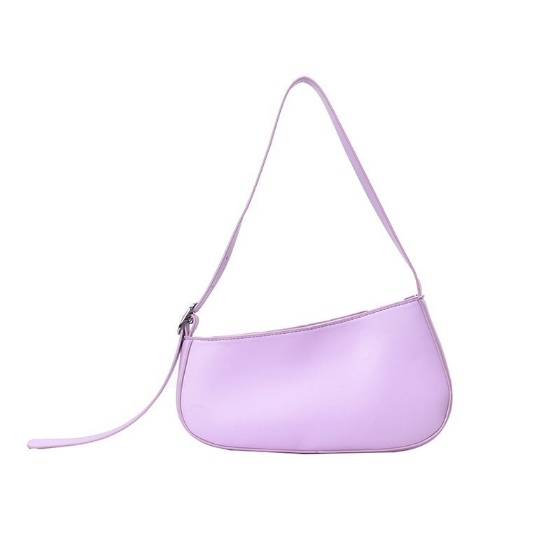 Rétro sacs pour femmes petit sac à bandoulière en cuir été couleur unie sac à main et sac à main femmes Vintage Hobo sacs femme Bolsos: Purple shoulder bag