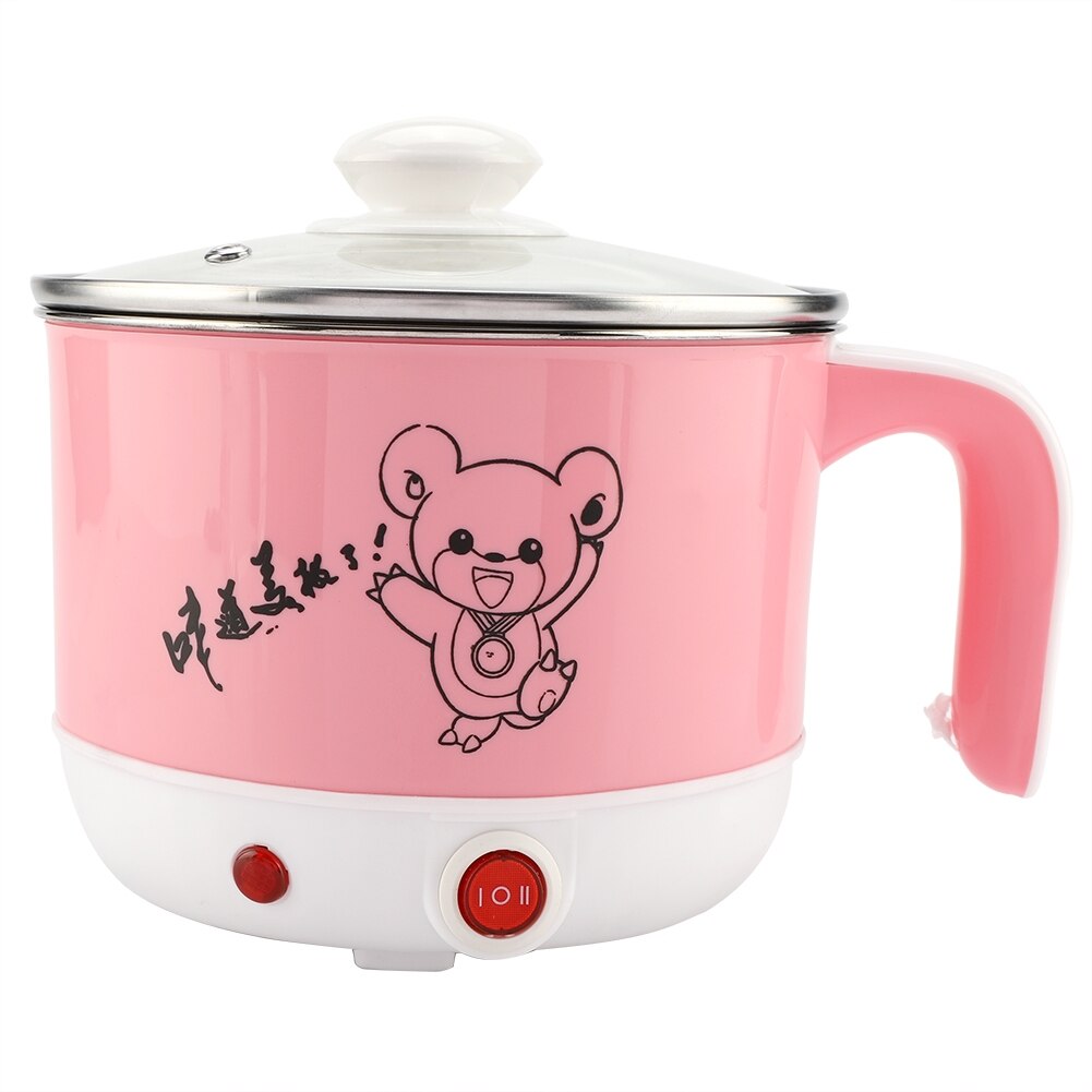 110V Mini Rice Cooker Electric Cooking Machine Single Layer Available Pot Multi Electric Rice Cooker US: Pink