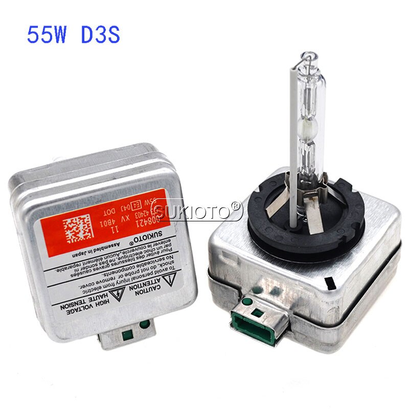 SUKIOTO Originele 55 w D1S Xenon HID Lamp 6000 k D1S D3S 4300 k 5000 k 8000 k D1R D3R auto Koplamp Lamp Voor 55 w D3S Xenon Ballast Kit