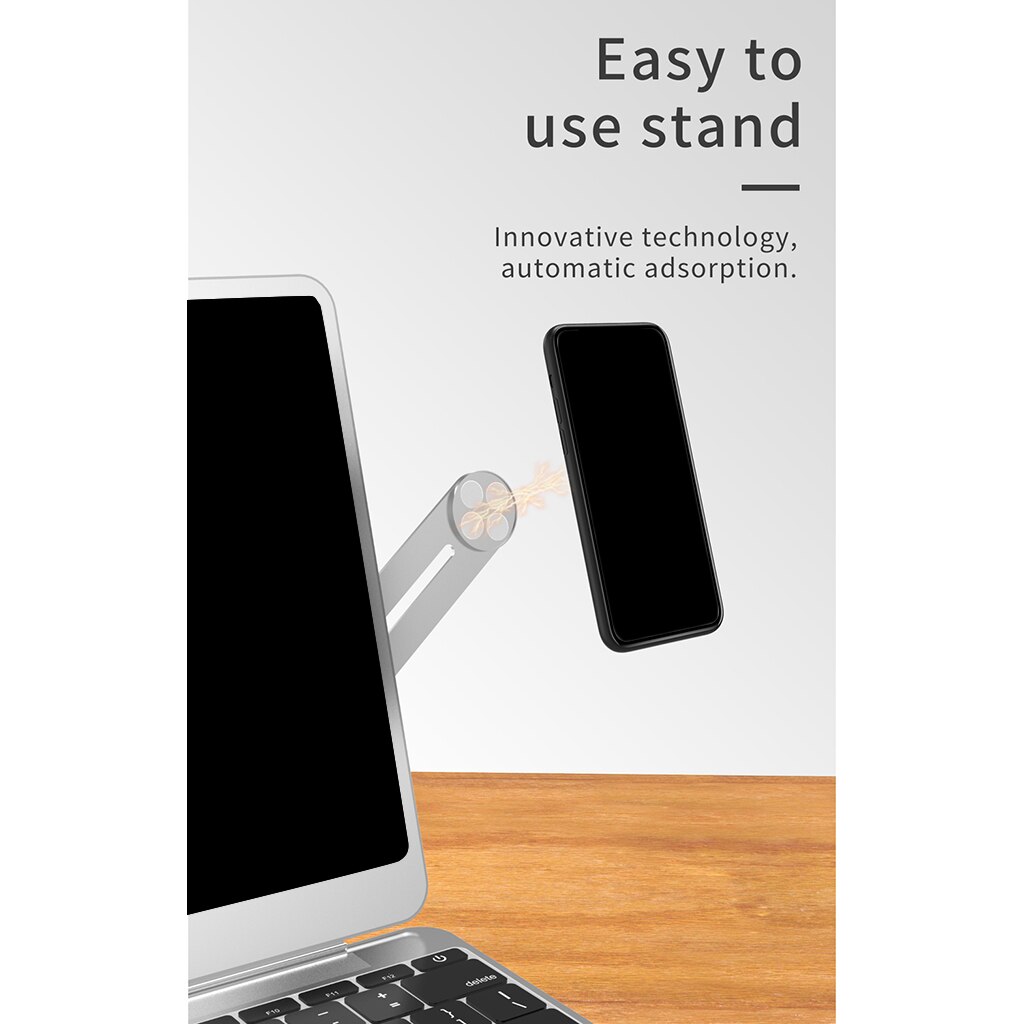 Tablet Side Mount Clip Phone Holder for Dual Screen Magnetic Adjustable Bracket