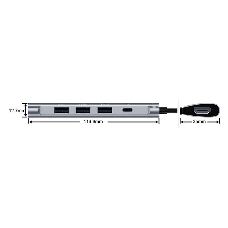 Tipo C centro USB 5 in 1 USB 3.0 4K HDMI porta adattatore Ad alta velocità PD attracco di Ricarica stazione per Ufficio taccuino PC