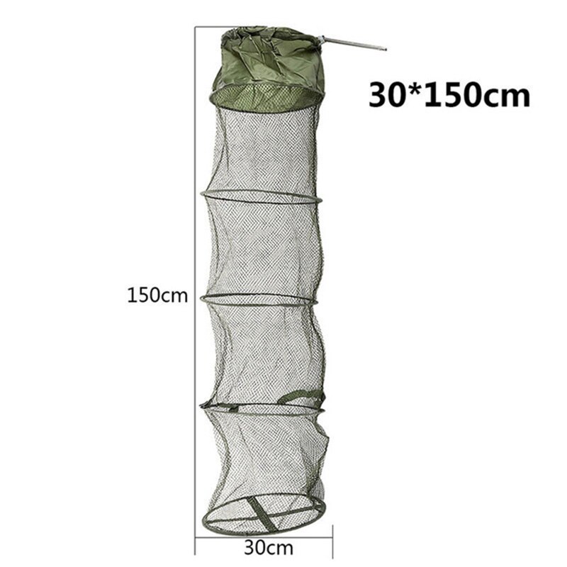 1pcs 5 Layers Fishing Net Cage Utility Folding Fish Care Creel Tackle Portable Stake Small Mesh Net Foldable Fishing Network: As show1