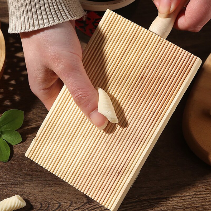 DIY Italian Macaroni Pasta Maker Spaghetti Noodle Machine Homemade Pasta Treats Snack Making Wood Pastry Board Tool