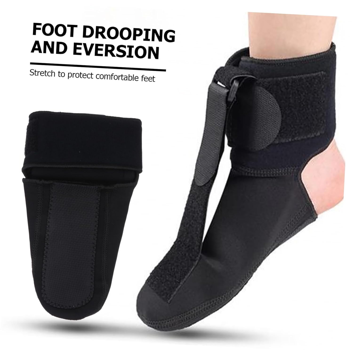 BraceAbility Plantarfasziitis-Nachtschiene, weiche Plantarfaszienbandage zum Schlafen, Achillessehnenentzündung, Fußabfall, Fersenschmerzen