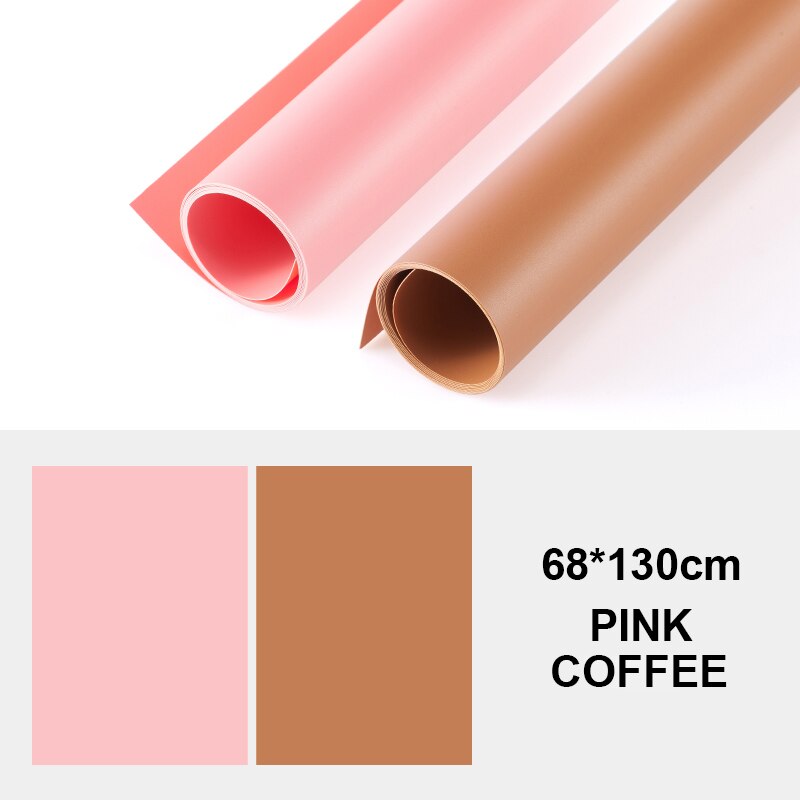 Plaque de fond en PVC mat et givré, couleur unie, 68x130cm, 2 pièces, arrière-plan de photographie, tissu imperméable et Anti-rides: coffee pink