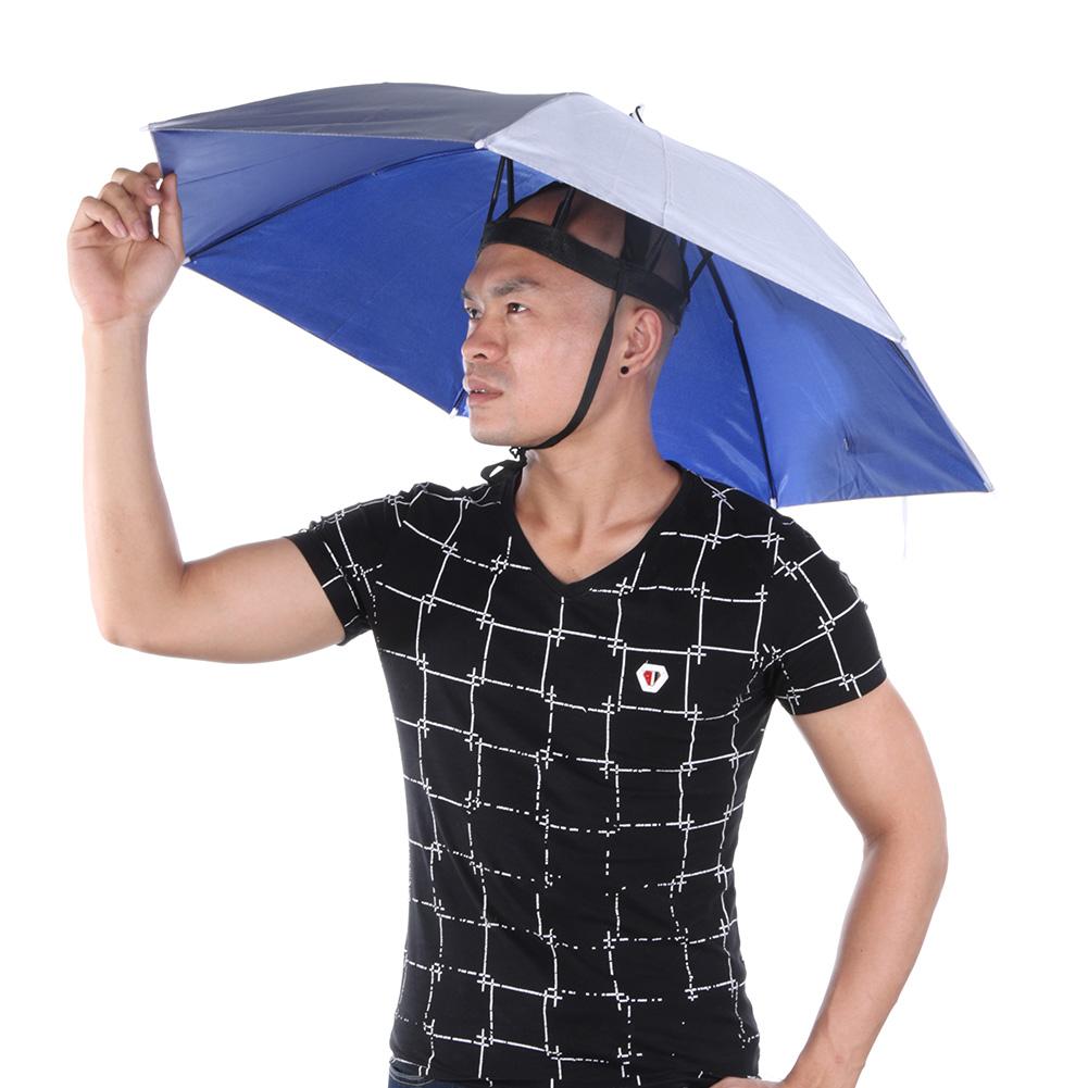 Faltbare Kopf Regenschirm Hütte Angeln Kappen Anti-Regen Anti-Uv Außen Tragbare Reisetasche Wandern Strand Angeln angehen pesca Regen Getriebe