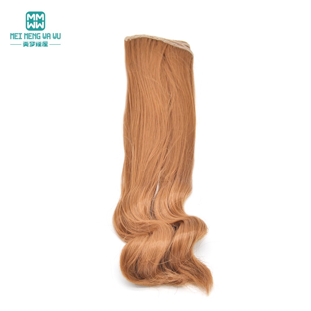 1 Stück 20 cm * 100 cm natürliche schwere Locken Perücken/Haar für 1/3 1/4 1/6 BJD/SD Puppenzubehör: Rosa