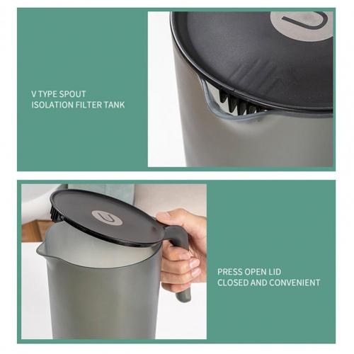 Water Jug Plastic Straining Pitcher Good Sealing Plastic Pitcher Kitchen Tool 1Pcs Cold Lemonade Juice Beverage Jar: L / Blue