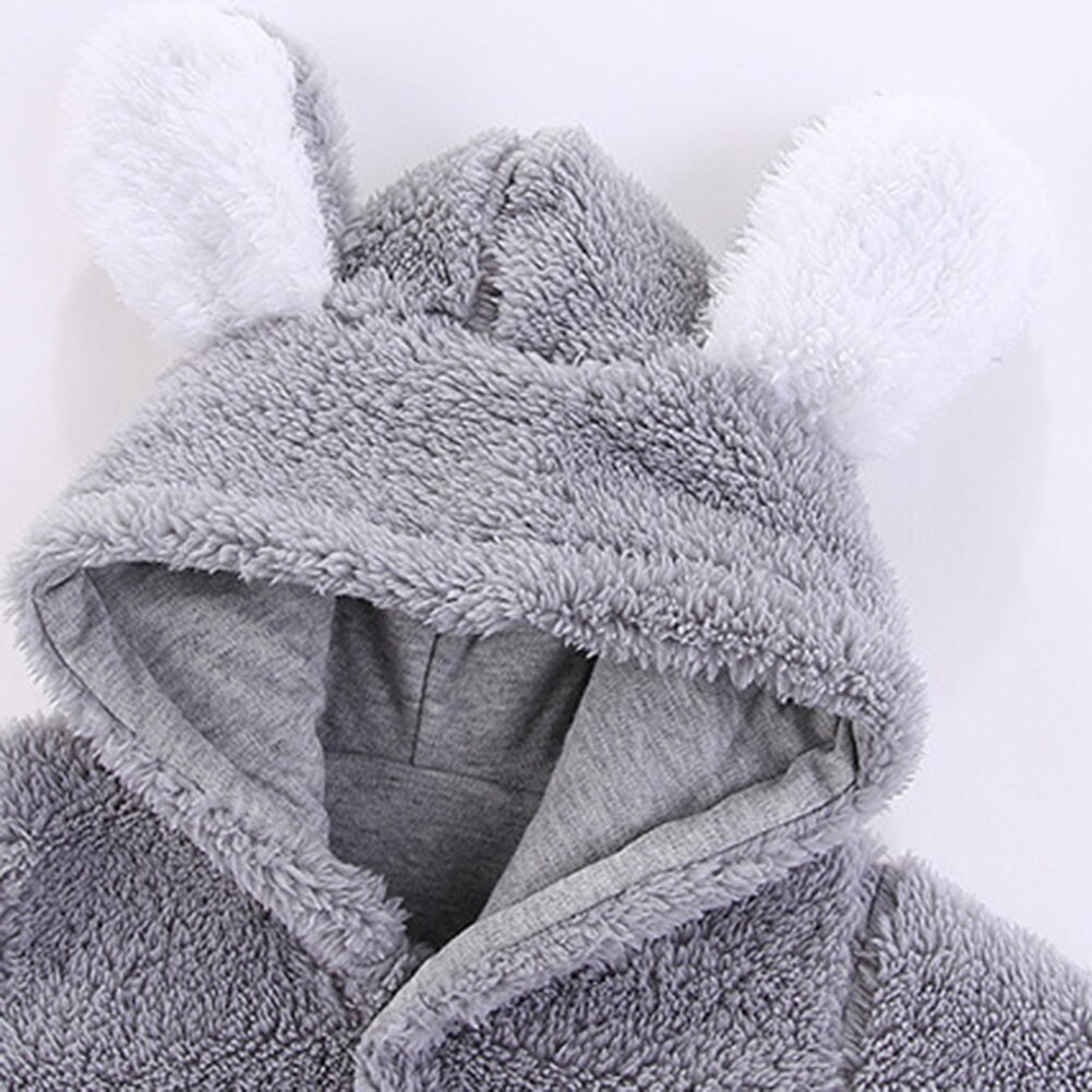 Baby Jongens Meisjes Klimmen Romper Schattige Beer Peuter Unisex Jumpsuit Cartoon Dier Dikke Warme Kleding Winter Jumpsuit Outfit 0-24M