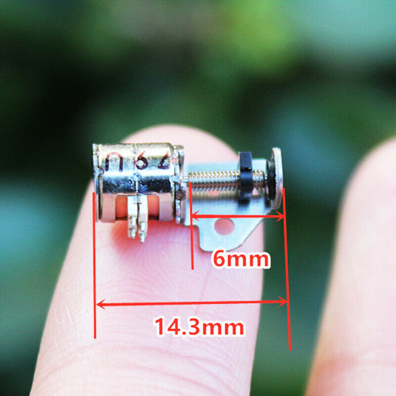 6mm miniature glideskrue stepmotor 2 fase 4 tråd mini præcision step motor mikro stang møtrik bevægelig blok til gør-det-selv modeller