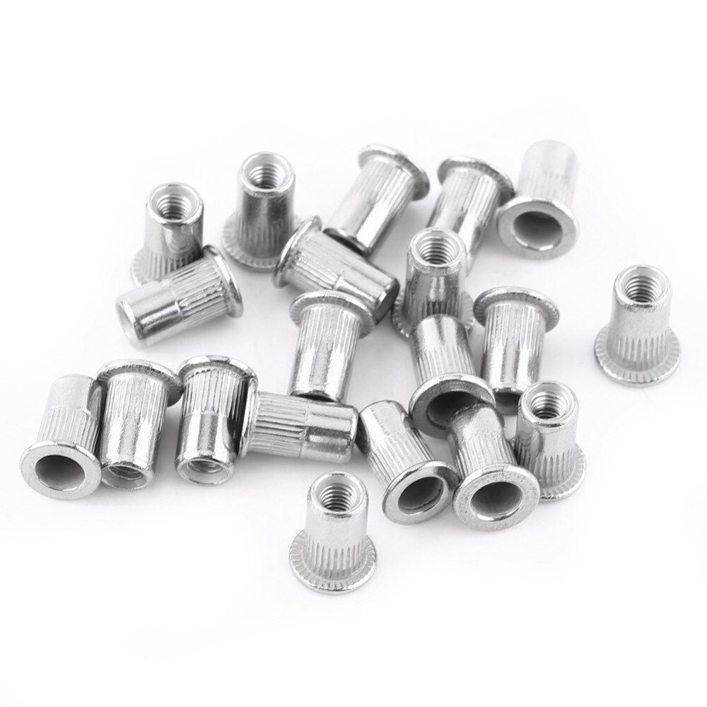 Écrous à Rivet aveugle en acier inoxydable | En acier inoxydable, tête plate, insérer un écrou à Rivet, vis de réparation, accessoires la meilleure offre 20 pièces