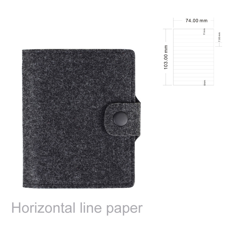 Mini Pocket Notebook Memo Pad Wool felt Note Book Stationery Traveler Journal Stationery To Do List Tear Checklist Note Pad