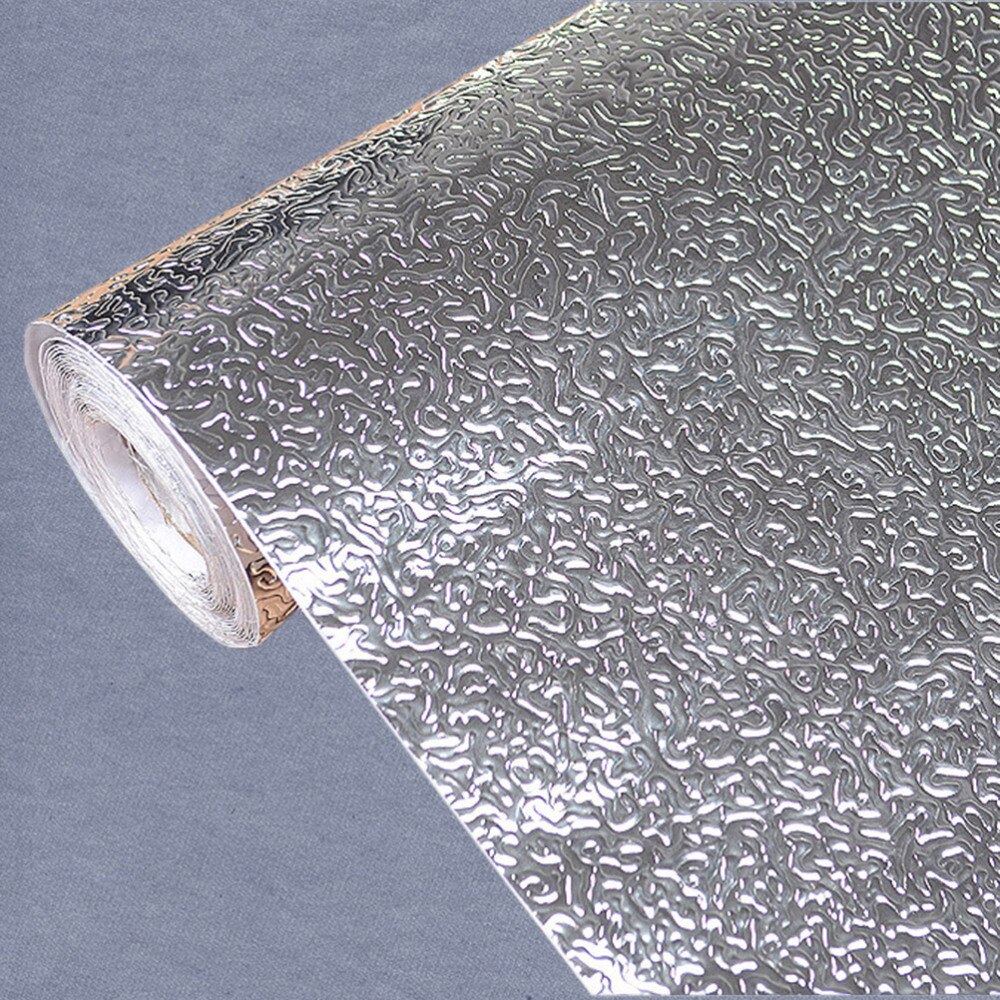 Cabinets Dampproof Mat Paper Aluminum Oil Heat Insulation Membrane in the Kitchen Kitchen Oil Proof Aluminum Film Shelf Liner Si