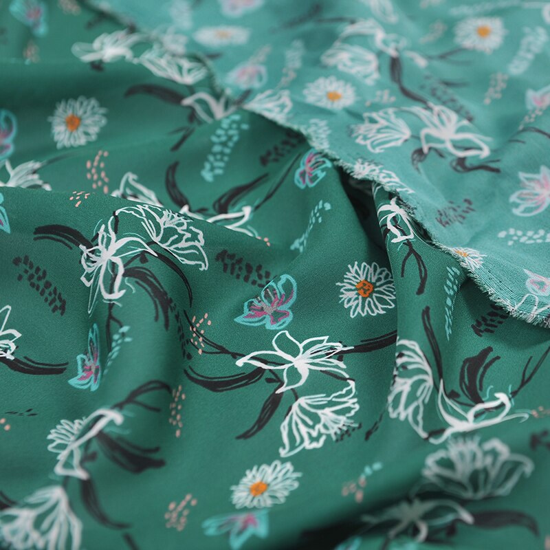 Mulberry silk double joe fabric cloth per meter 14mm 140 cm wide matt shirt dress pants fabric express