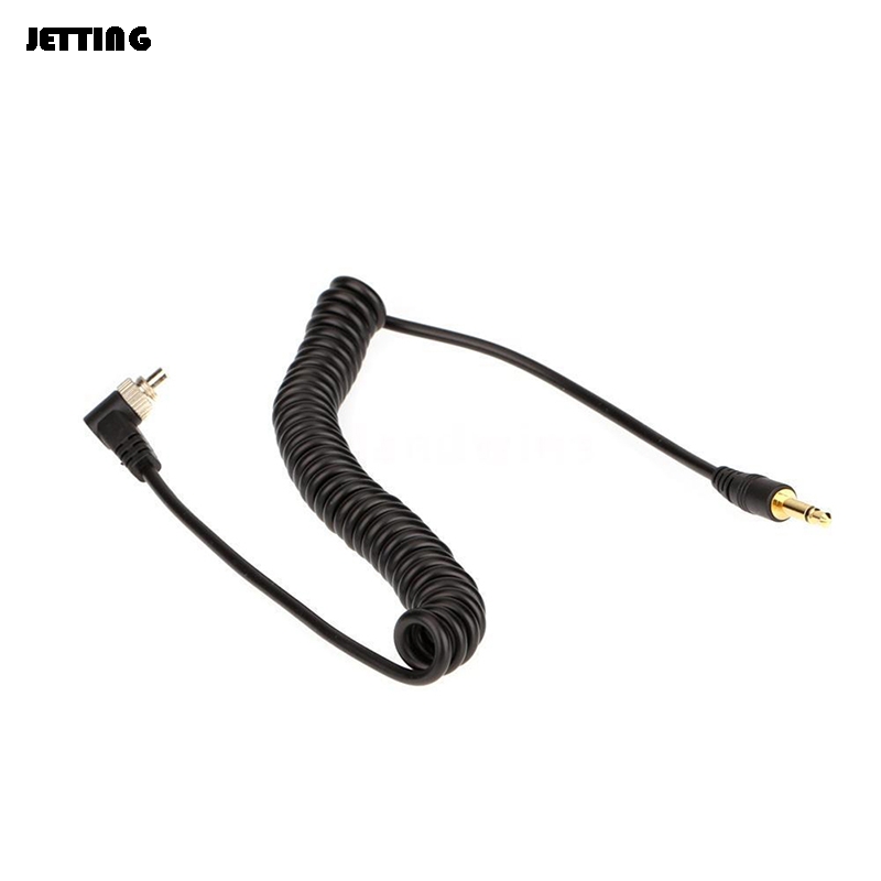 3,5mm a macho PC Flash Sync Cable tornillo bloqueo para disparador estudio luz Cámara accesorios flashes PC Flash Sync Cable 1 Uds