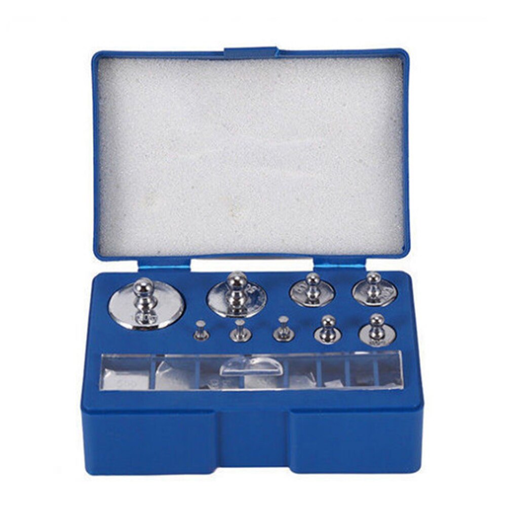 17pcs Chrome Plating Calibration Gram Scale Weights Set for Digital Scale Balance Measurement Analysis Instruments Weighing Tool