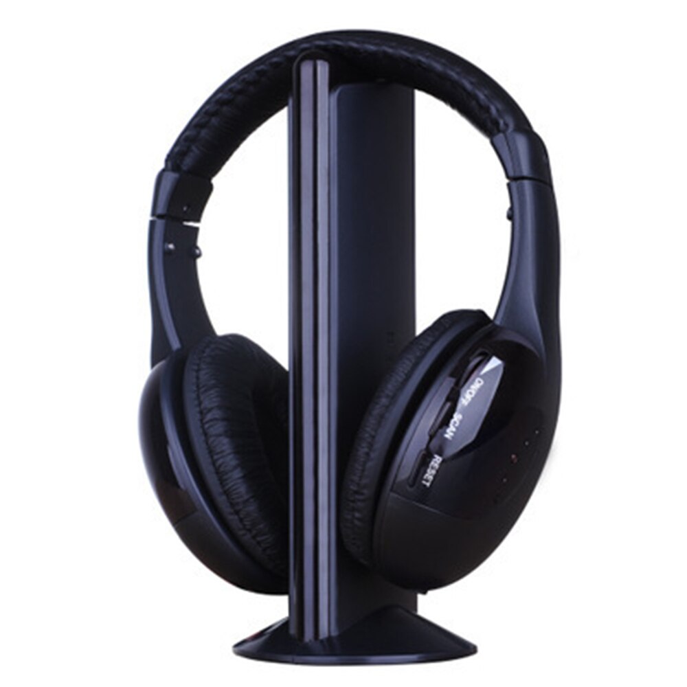 Mulitifunction Wireless Headphone Cordless RF Headset for PC TV Mp3 DVD CD MP3 MP4 5 in 1 Wireless Stereo Headset