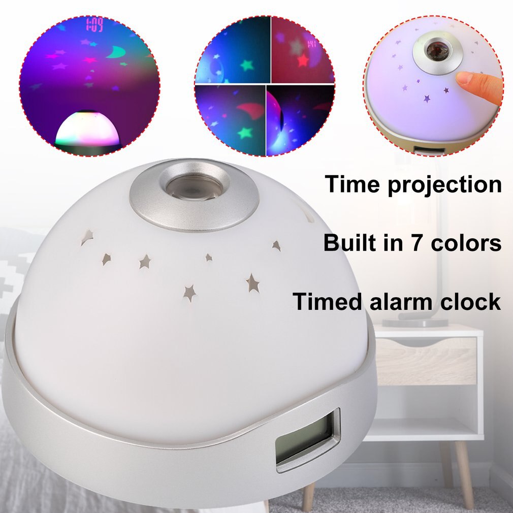 Magic Led Projection Alarm Clock Night Light Starry Sky Star Digital Color Changing Clocks RGB Night Light Alarm Despertador