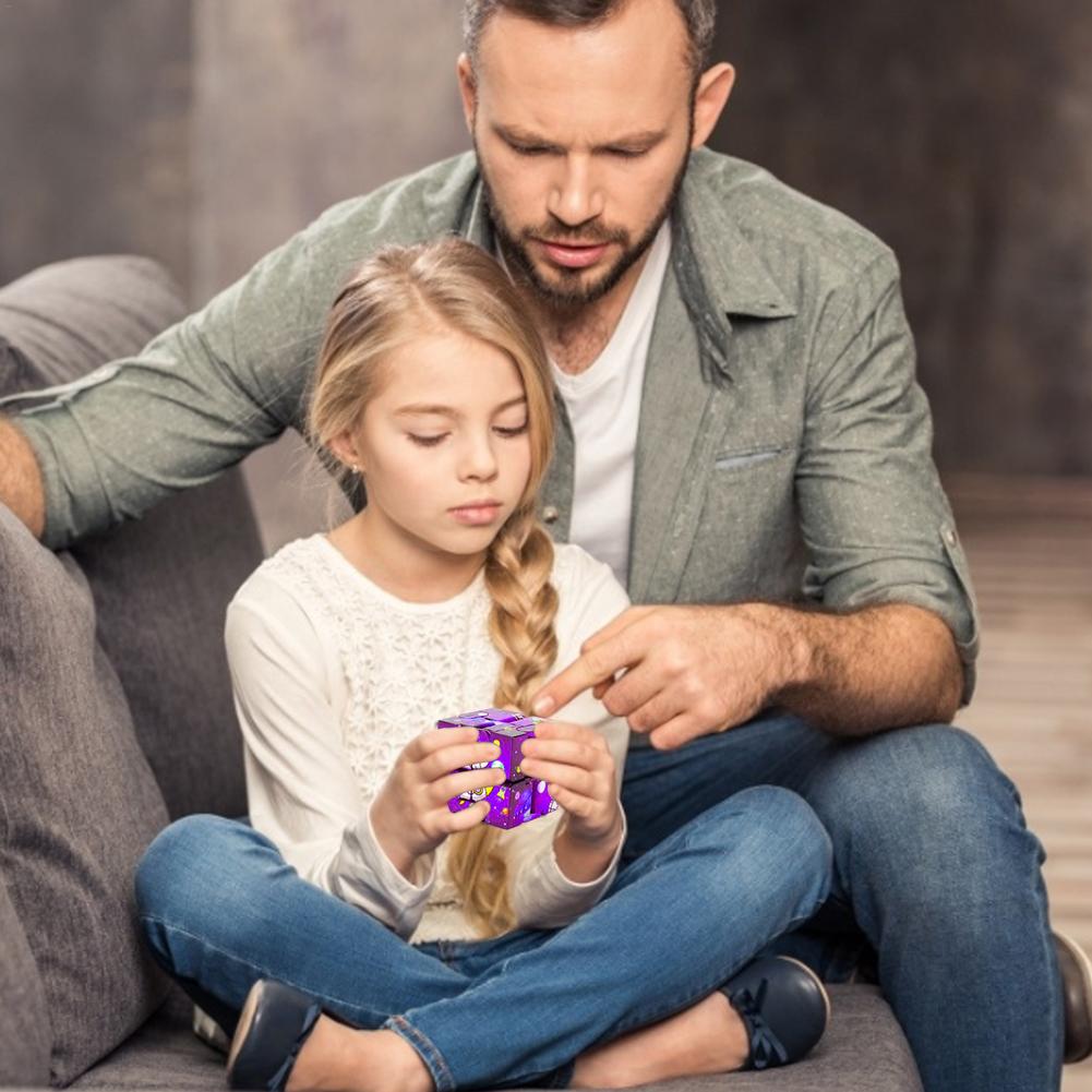 Unendlichkeit Cube Spielzeug kinder Fingerspitzen Dekomprimieren Magie Platz Anti-Stress-Spielzeug Lustige Hand Game Maze Entspannende Sensorischen Spielzeug