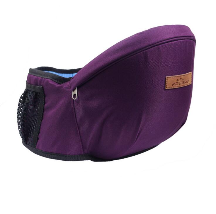 bevel 45 degree baby waist stool baby seat hold baby waist stool strap: Purple