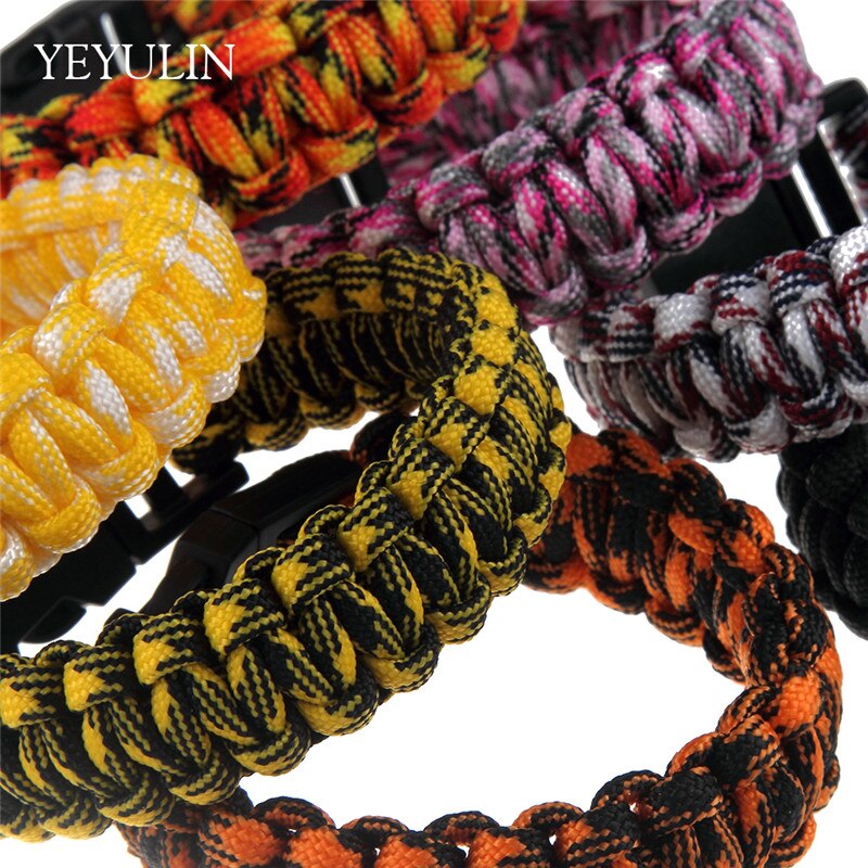 Utomhus camping vandring spänne armband rep paracord armband för män kvinnor armband smycken