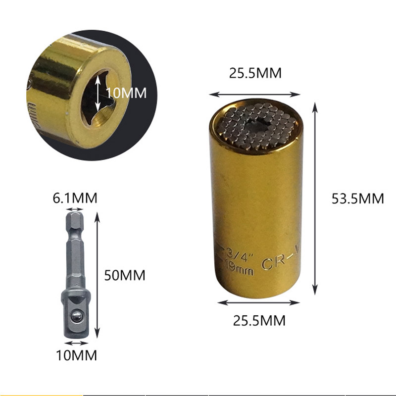 Universal Socket Wrench 7-19mm Socket Head Multifunctional Magic Socket Set Wrench Portable Tools