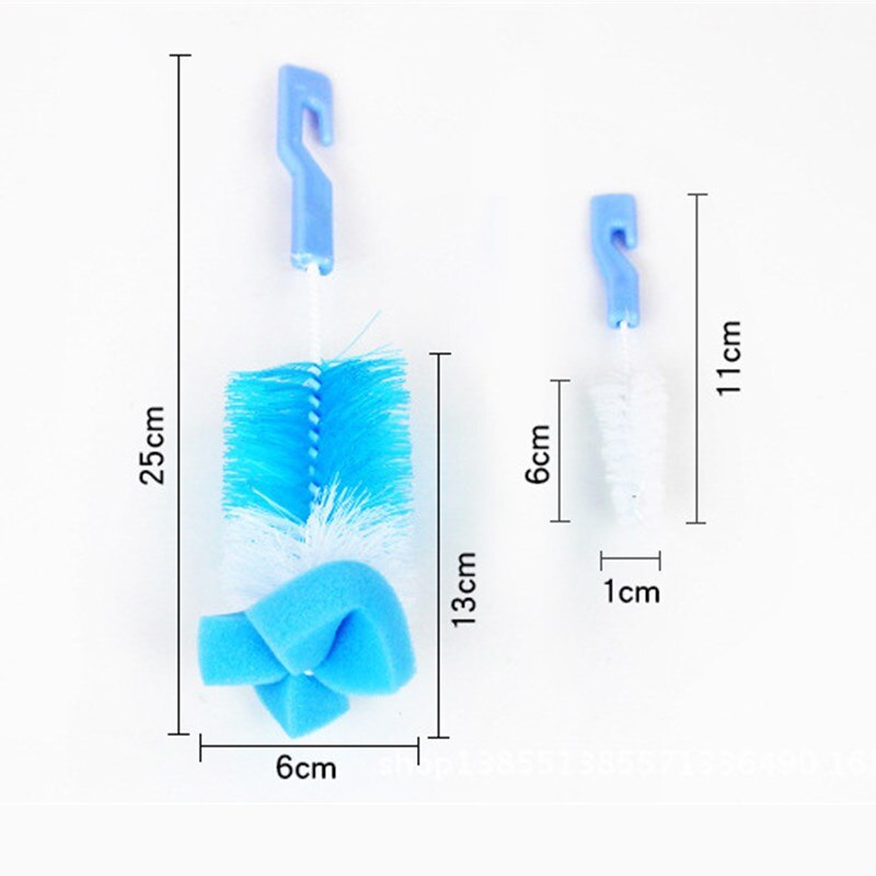 2pc a garrafa de bebê escova de lavagem garrafa de garrafa de mamilo ferramenta de limpeza de esponja kit de produtos para bebê por atacado copos de escova de lavagem