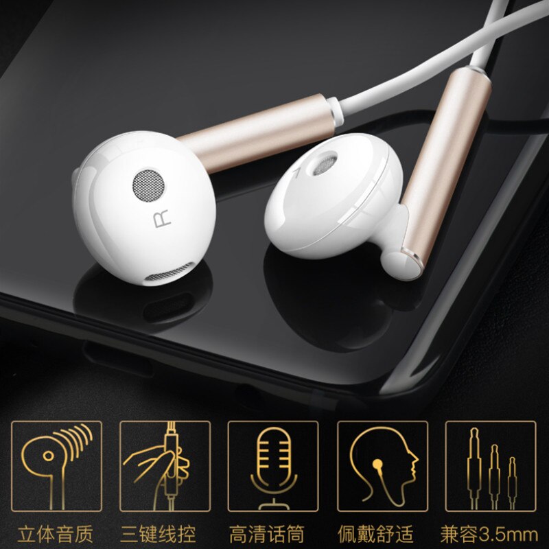 Original Huawei 3.5mm earphone AM116 Metal Wired Headset For Huawei P30 P20 Pro P8 P9 Lite P10 Plus Honor 10 9 20 Mate 20 10 8 9