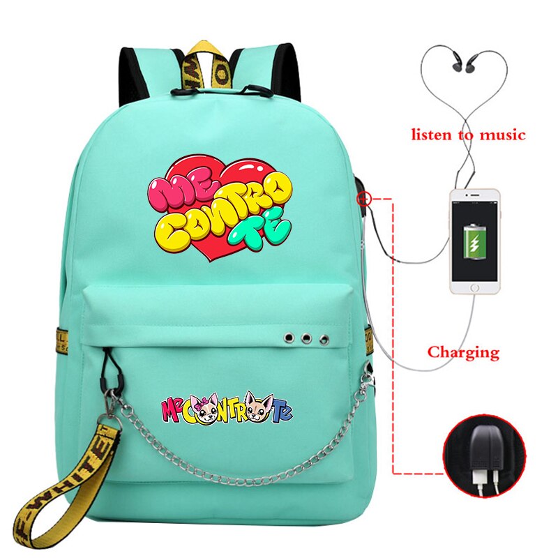 Cool Backpack Harajuku School Bags Girls College Students Laptop USB Charging Backpack Casual Travel Rucksack: 9