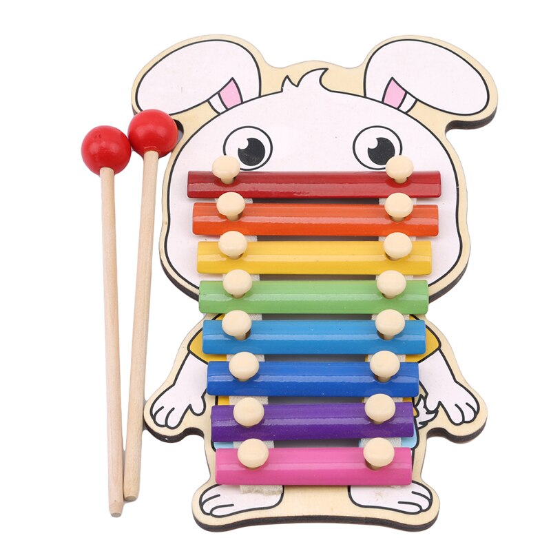 Animal Octave Children Musical Toy Rainbow Wooden Xylophone Instruments Children Music Instrument Learning Education Puzzle Toy