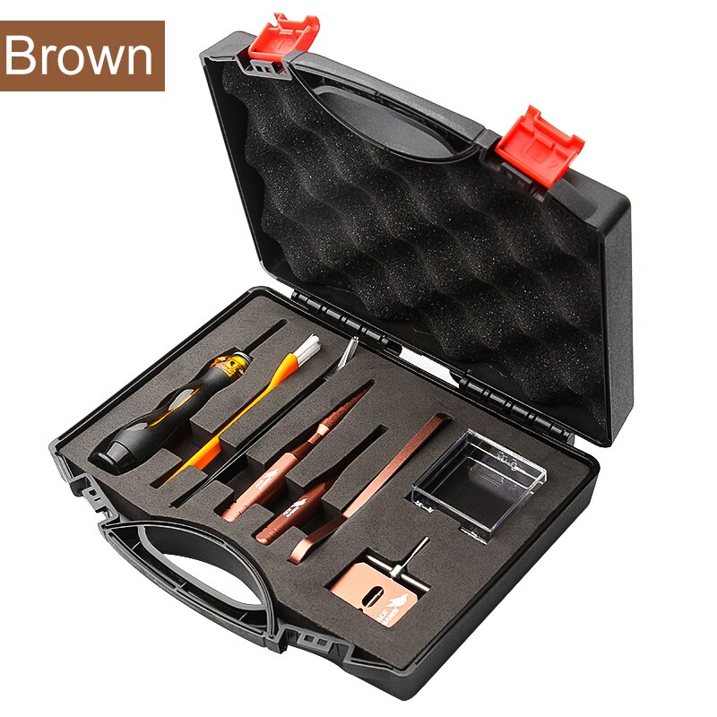 9pcs/Box Repair Tools Kits Casting Fishing Reel Maintain Set Bearing Remover Check Tackle Disassembling Device Pin China Cheap: BROWN