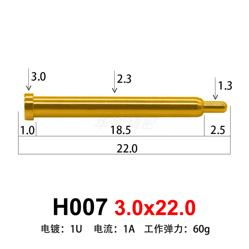 10PCS High Current Spring Loaded Pogo Pin Male Female Connector Power Heavy Current Battery Connector POGOPIN Header Charging: Gold