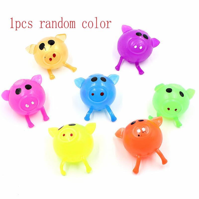 1Pcs Jello Pig Leuke Anti Stress Fidget Splat Water Varken Bal Vent Speelgoed Ontluchting Sticky Pig Squishy Antistress Relief grappige: Default Title