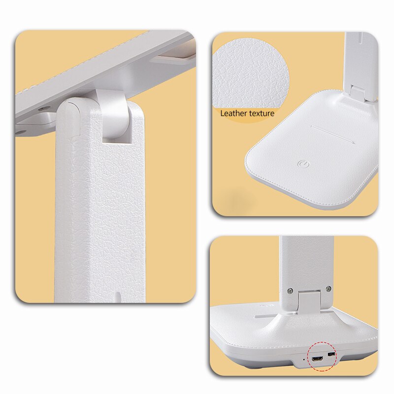 Led Bureaulamp Traploze Touch Dimmen Opvouwbare Reading Student Studie Oogbescherming Tafel Licht Nacht Slaapkamer Lampen