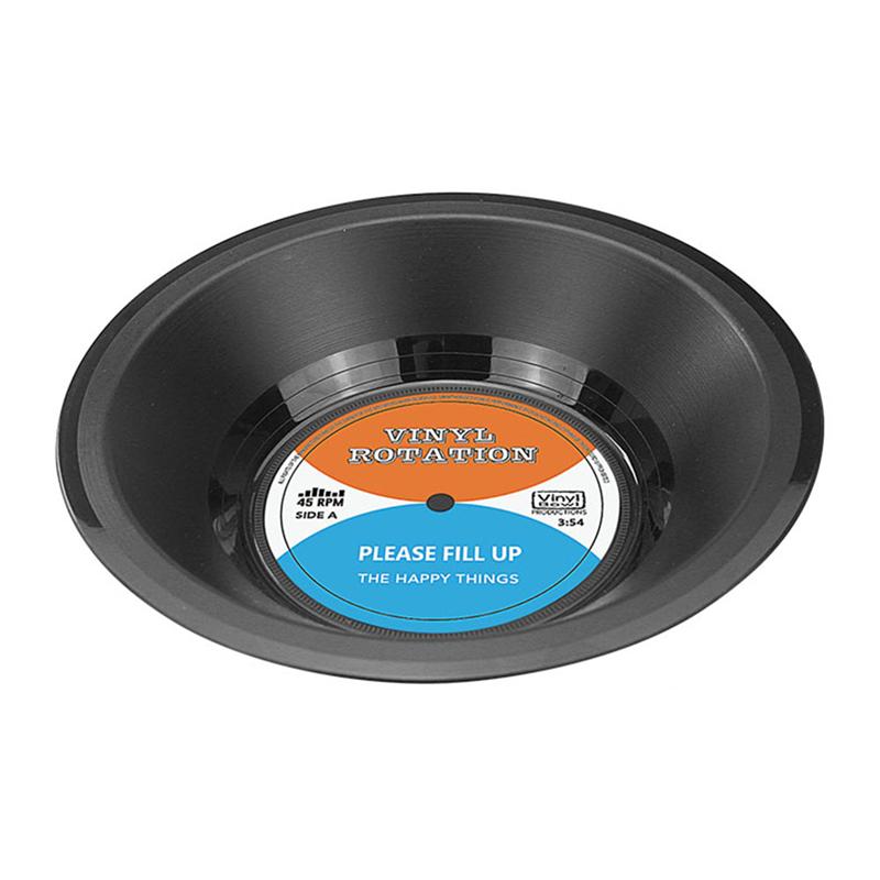 Bol Retro para discos de vinilo, accesorios de cocina para grabar fruta, Bol para dulces