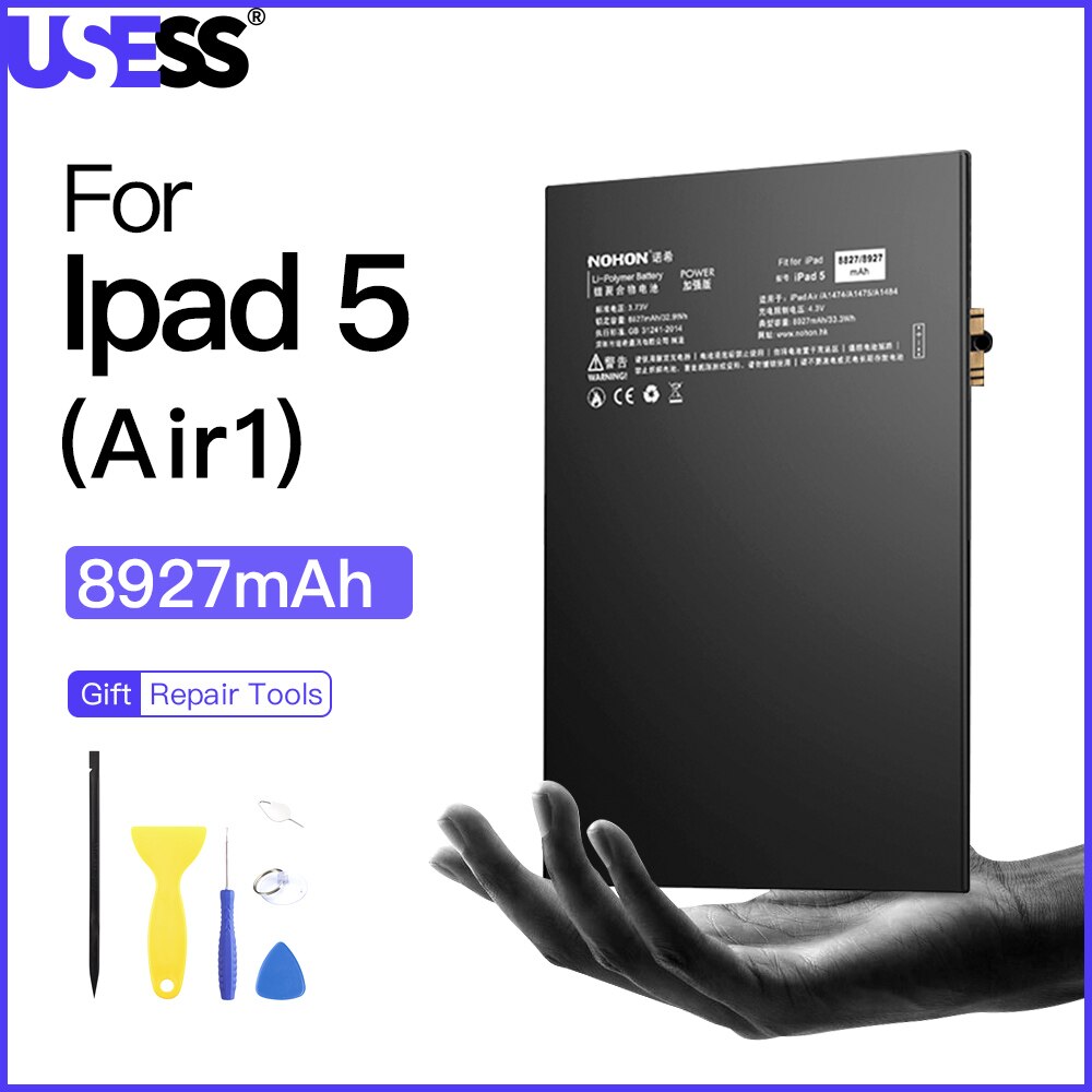 Usess – batterie de remplacement pour tablette iPad 5 Air, Lithium polymère, 8827mAh, A1474, A1475, A1484