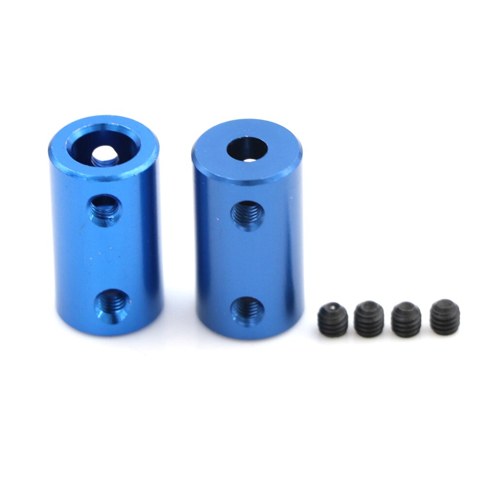 1 stk 5mm blå 3d printere dele fleksibel aksel med 4 skruer koblingsskruedel til aluminiumslegeringskoblingsboring