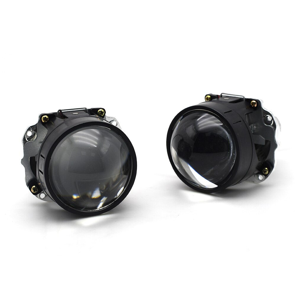 Lente de proyector Hid para Bi Xenon de coche de 2,5 pulgadas con aplicación RGB, función Bluetooth, máscara de Ojos de Ángel, Bombilla, Kit de montaje para H1 H4 H7: only lens